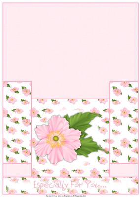 Beautiful Floral Stagger Fold Card