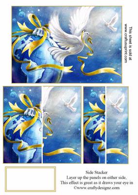 Christmas Peace on Earth Dove Side Stacker