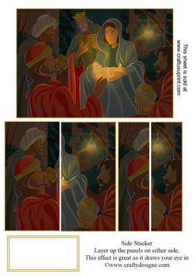 Baby Jesus, Mary & the 3 Kings Side Stacker
