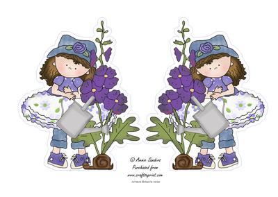 Cloey Loves Purple Shaped Card