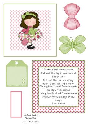 Le Chic Girl Shaker Card