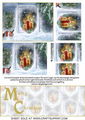 Christmas Window Scene Over the Edge Card Kit