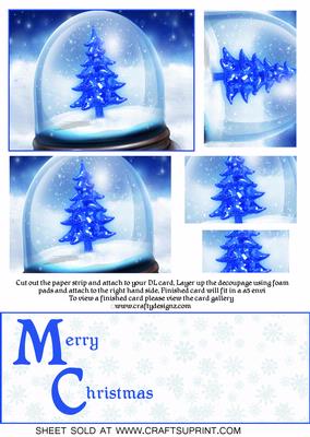 Christmas Tree Snow Globe Over the Edge Kit (merry Christmas)