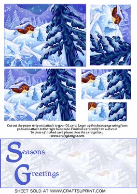 Winter Time Scene Over the Edge Kit (seasons Greetings)