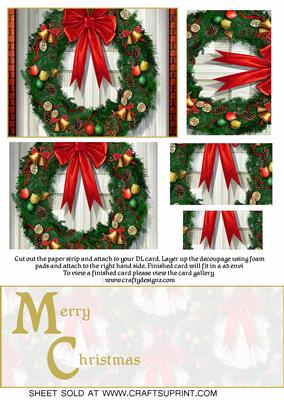 Christmas Wreath Over the Edge Kit (merry Christmas)