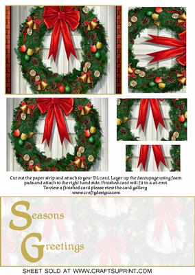 Christmas Wreath Over the Edge Kit (seasons Greetings)