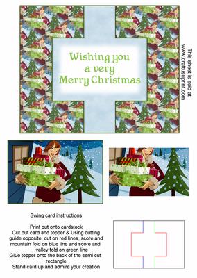 Christmas Shopping Swing Card (merry Christmas)