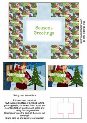 Christmas Shopping Swing Card (seasons Greetings)