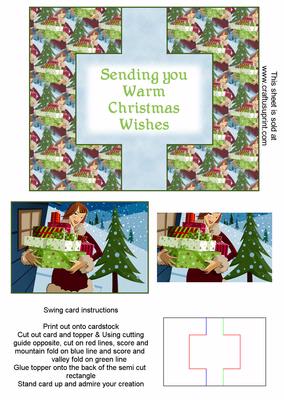 Christmas Shopping Swing Card (christmas Wishes)