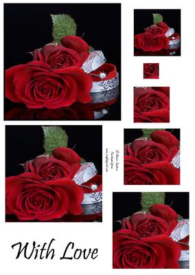 Red Roses & Engagement Ring Pyramid