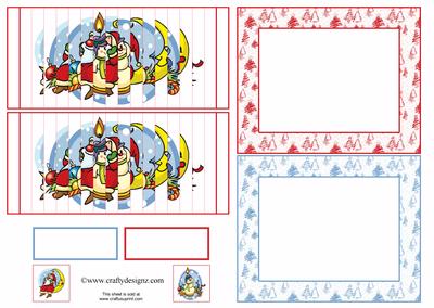 Christmas Santa and Snowman Flip Card Kit