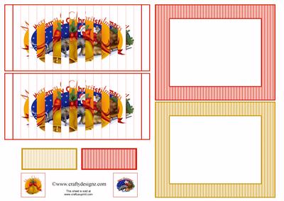Christmas Santa and Bells Flip Card Kit