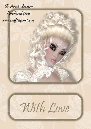 Beautiful Lady Portrait Image Card Kit