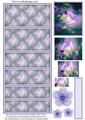 Purple Fantasy Flower Stair Stepper Kit