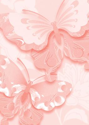 Earthy Shade Oriental Butterflies Backing Paper