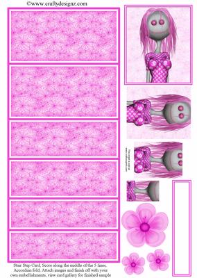 Hot Pink Goth Doll Stair Stepper Kit
