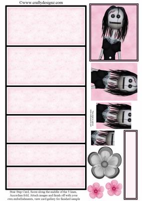 Black & Pink Goth Doll Stair Stepper Kit