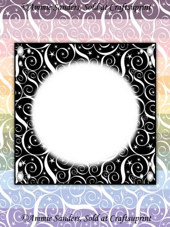 Subtle Shades Swirls & Stars 8x8 Card Fronts