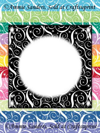 Bright Shades Swirls & Stars 8x8 Card Fronts