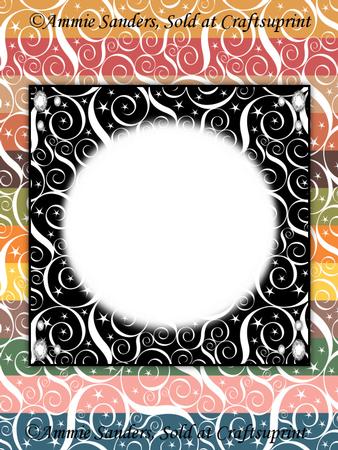 Earthy Shades Swirls & Stars 8x8 Card Fronts