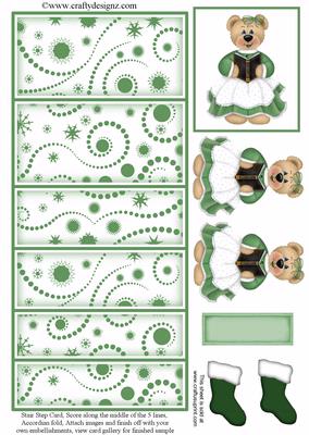 Christmas Caroller Teddy Stair Stepper Kit