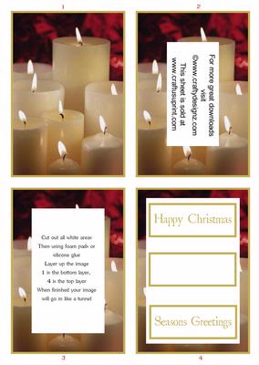 Traditional Christmas Candels Tunnel Sheet