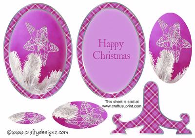 Comtempory Christmas Plate Card Kit (happy Christmas)