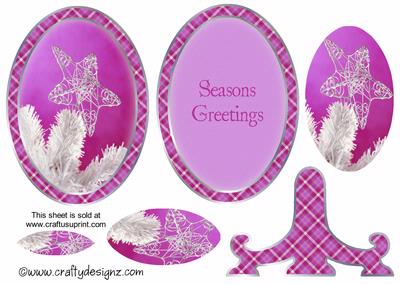 Comtempory Christmas Plate Card Kit (seasons Greetings)