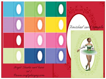 Fancy Oval Card Bases Bright Shades