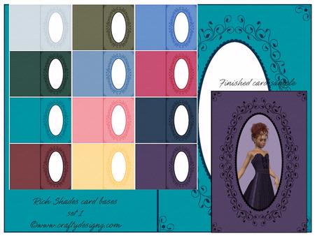 Fancy Oval Card Bases Rich Shades