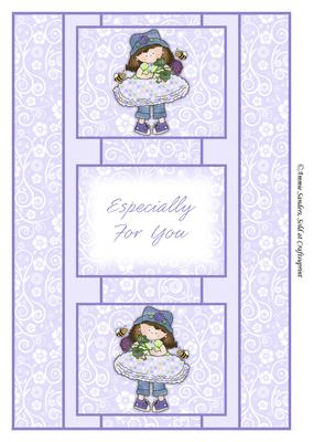 Sweet Girl Gardening 3 Panel Foldback