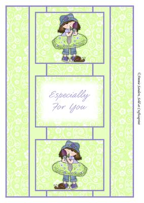Sweet Girl Gardening 3 Panel Foldback