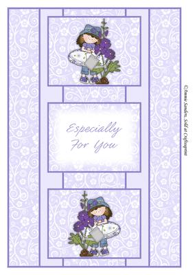 Sweet Girl Gardening 3 Panel Foldback