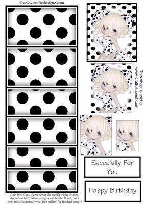 Super Cute Dalmatian Girl Stair Stepper Kit
