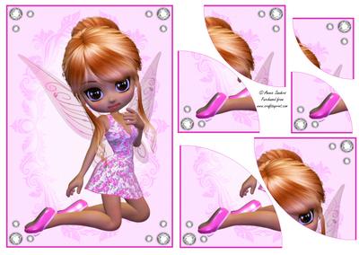 Pretty Fairy in Pink Corner Stacker