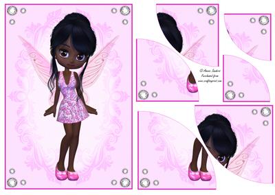 Pretty Ethnic Fairy in Pink Corner Stacker