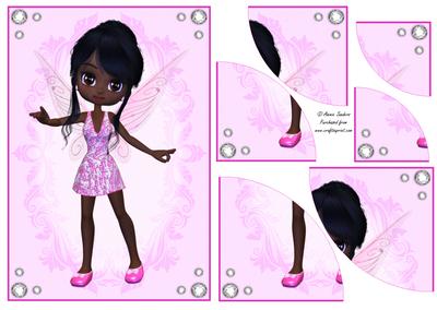 Pretty Ethnic Fairy in Pink Corner Stacker