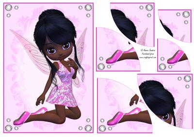 Pretty Ethnic Fairy in Pink Corner Stacker