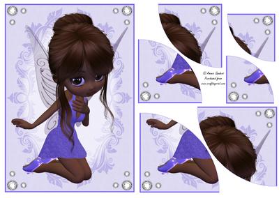 Pretty Ethnic Fairy in Blue Corner Stacker