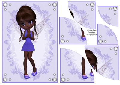 Pretty Ethnic Fairy in Blue Corner Stacker