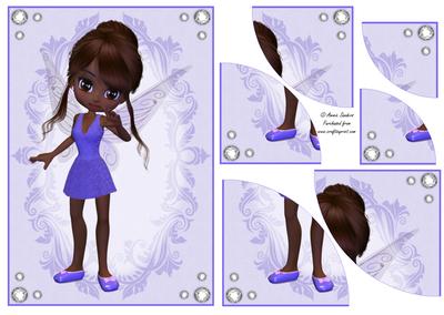 Pretty Ethnic Fairy in Blue Corner Stacker