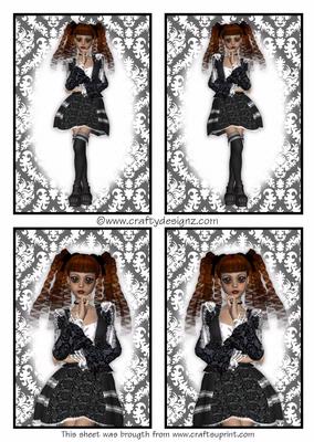 4 Pretty Goth Girl Toppers