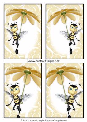 4 Cute Bee Toppers