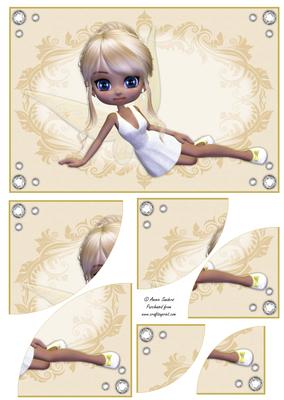 Pretty Fairy in Gold Corner Stacker