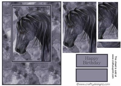 Beautiful Dark Horse Card Front Kit
