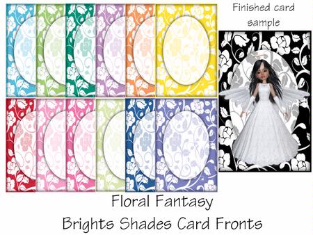 Bright Shades Floral Fantasy Frame Effect Card Fronts