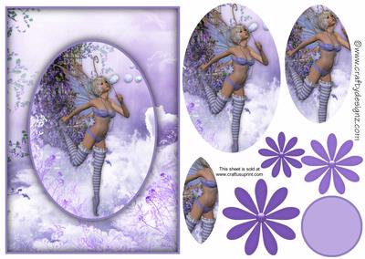 Beautiful Fairy Pyramid Card Front Kit