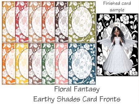 Earthy Shades Floral Fantasy Frame Effect Card Fronts