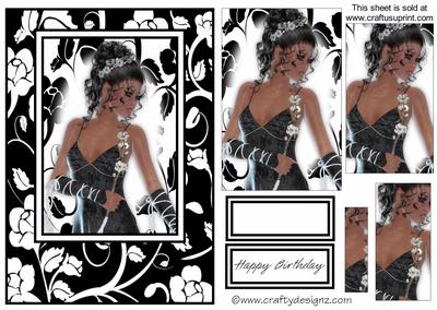 Beautiful Ethnic Lady Pyramid Card Front Kit