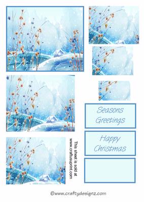 Christmas Winter Snow Scene Spiral Pyramid